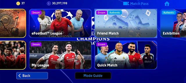 eFootballl 2025 Mobile Patch UCL v4.5.0 Download 